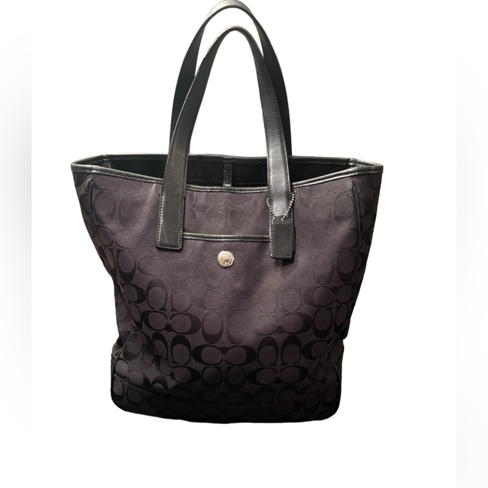 Coach Black Signature Monogram Tote bag